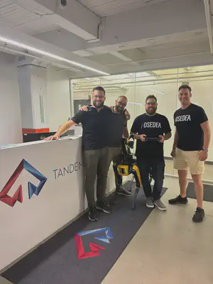 Nicholas with TandemLaunch and Osedea.